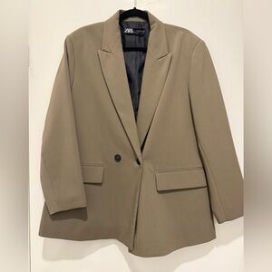 Zara Women's Olive Green Blazer